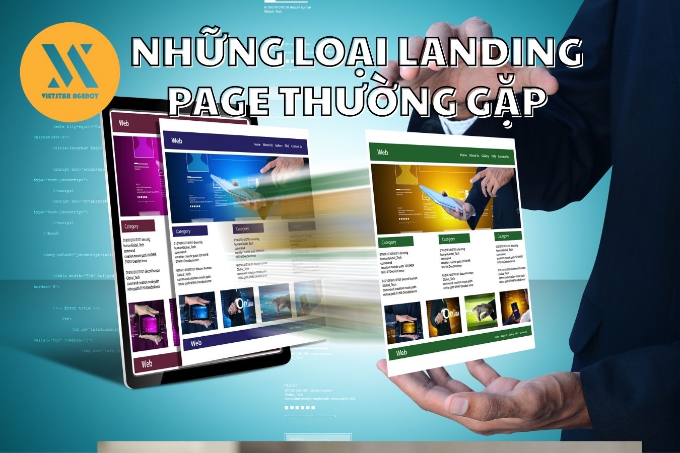 Những loại landing page thường gặp- Vietstar Agency